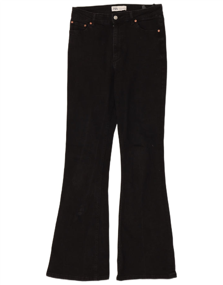 Jeans svasati da donna Zara EU 40 medio W30 L33 cotone nero