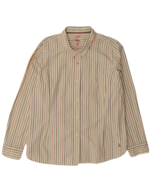 Camicia da donna Joules UK 18 XL Cotone a righe beige