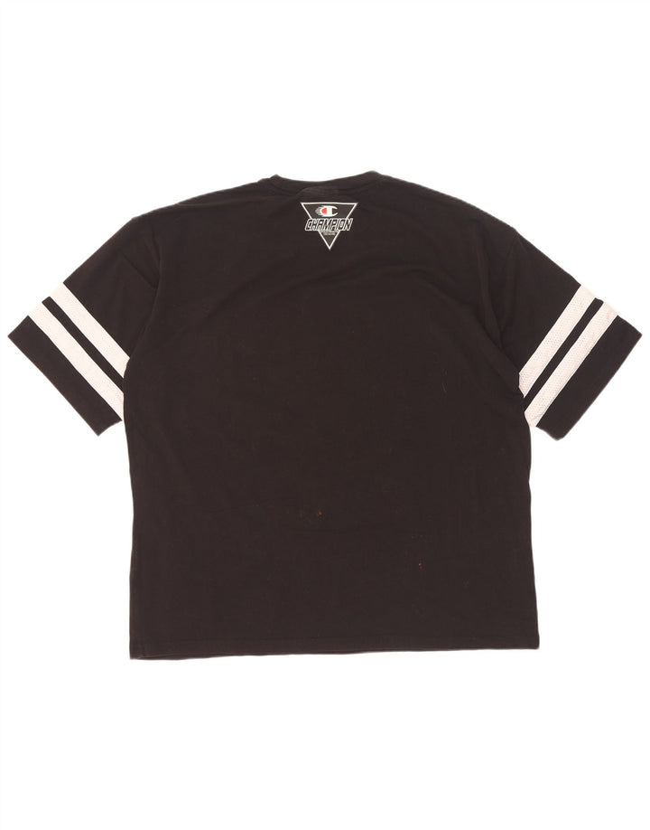 T-shirt grafica da uomo Champion Top media nera