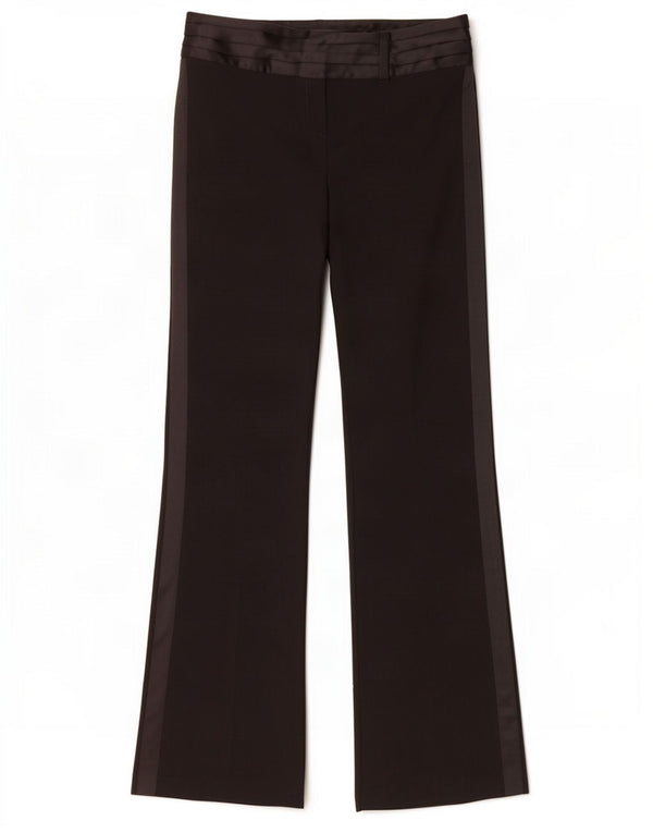 Topshop Pantaloni casual da donna Bootcut UK 12 Medium W30 L35 Poliestere nero