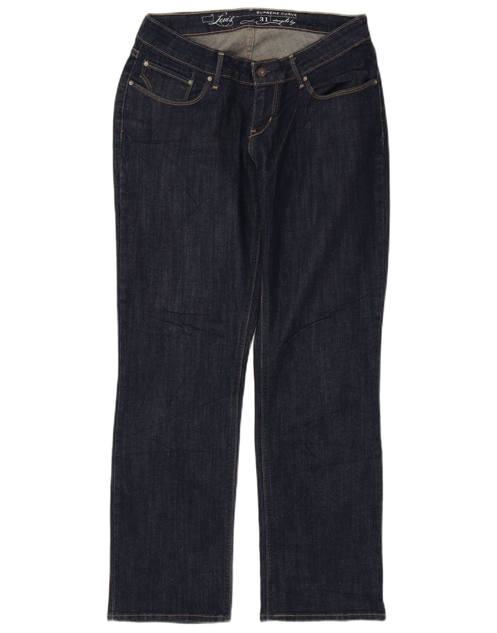 Jeans dritti da donna LEVI'S W31 L30 cotone blu navy