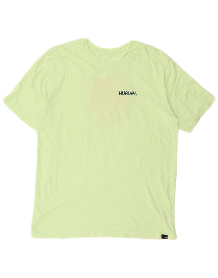 T-shirt grafica da uomo Hurley Top in cotone verde medio