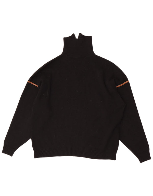 Maglione da uomo con collo con zip North Pole IT 52/54 2XL Lana a righe nere