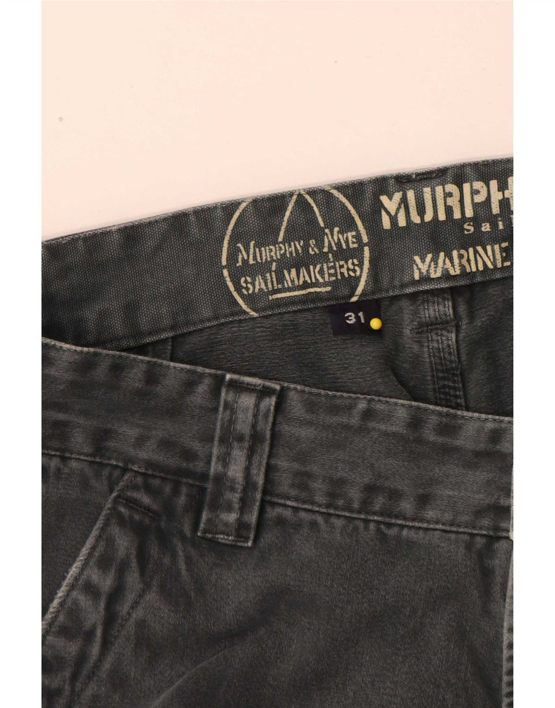 Pantaloni cargo dritti da uomo Murphy & Nye W31 L31 cotone grigio
