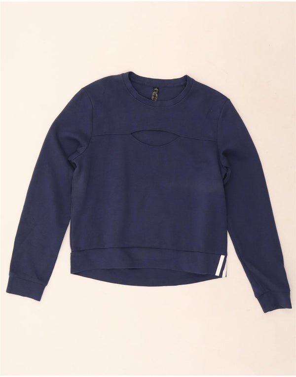 Felpa da donna Adidas Jumper UK 12/14 Medium Navy Blue Cotton