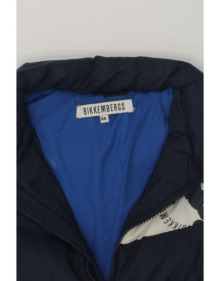 BIKKEMBERGS Boys Padded Jacket 7-8 Years Navy Blue Polyamide | Vintage Bikkembergs | Thrift | Second-Hand Bikkembergs | Used Clothing | Messina Hembry 