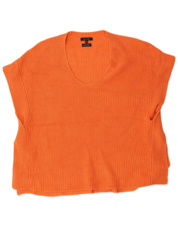 Canotta oversize da donna Massimo Dutti UK 14 Cotone arancione medio