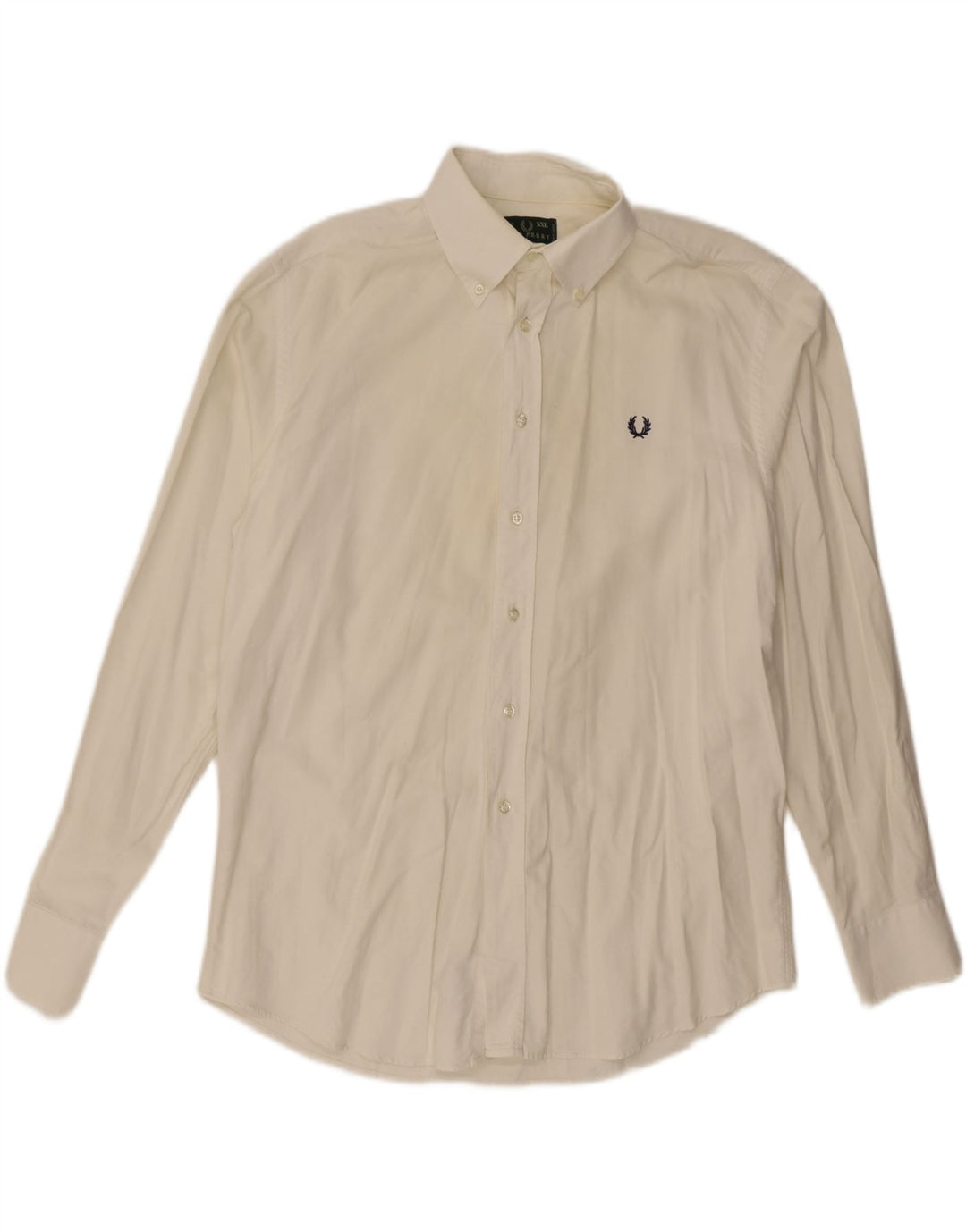 Camicia da uomo Fred Perry 2XL in cotone bianco sporco