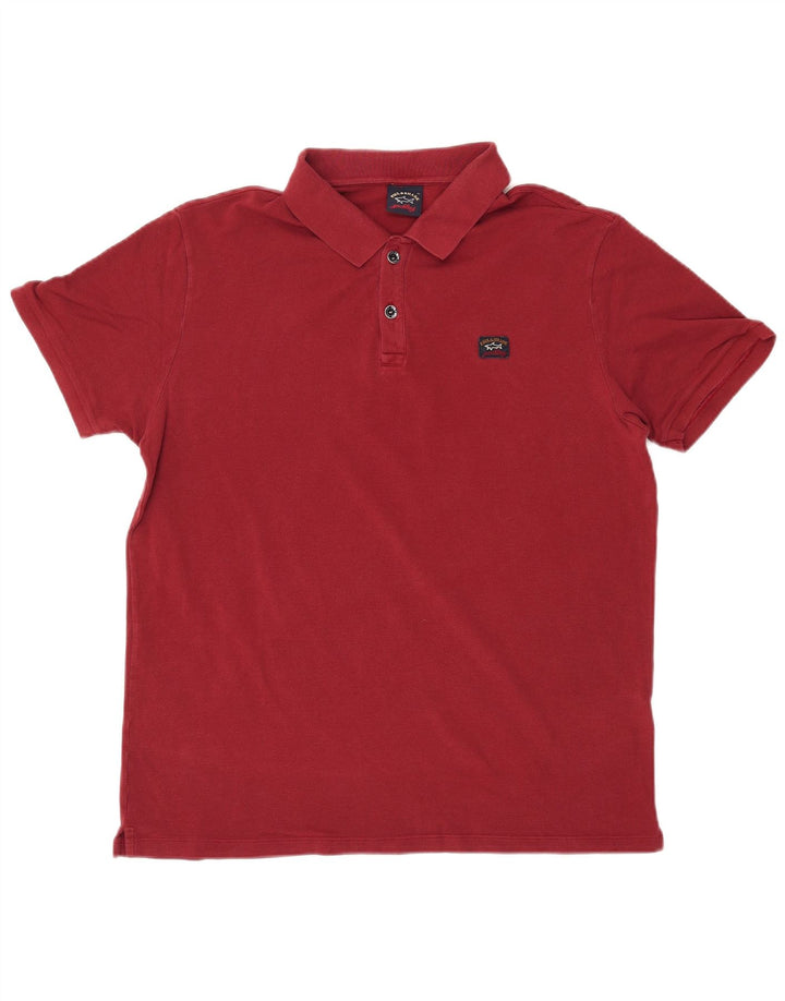 Polo da yachting da uomo PAUL & SHARK XL in cotone rosso