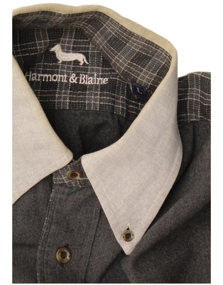 Camicia da uomo Harmont & Blaine grande color grigio