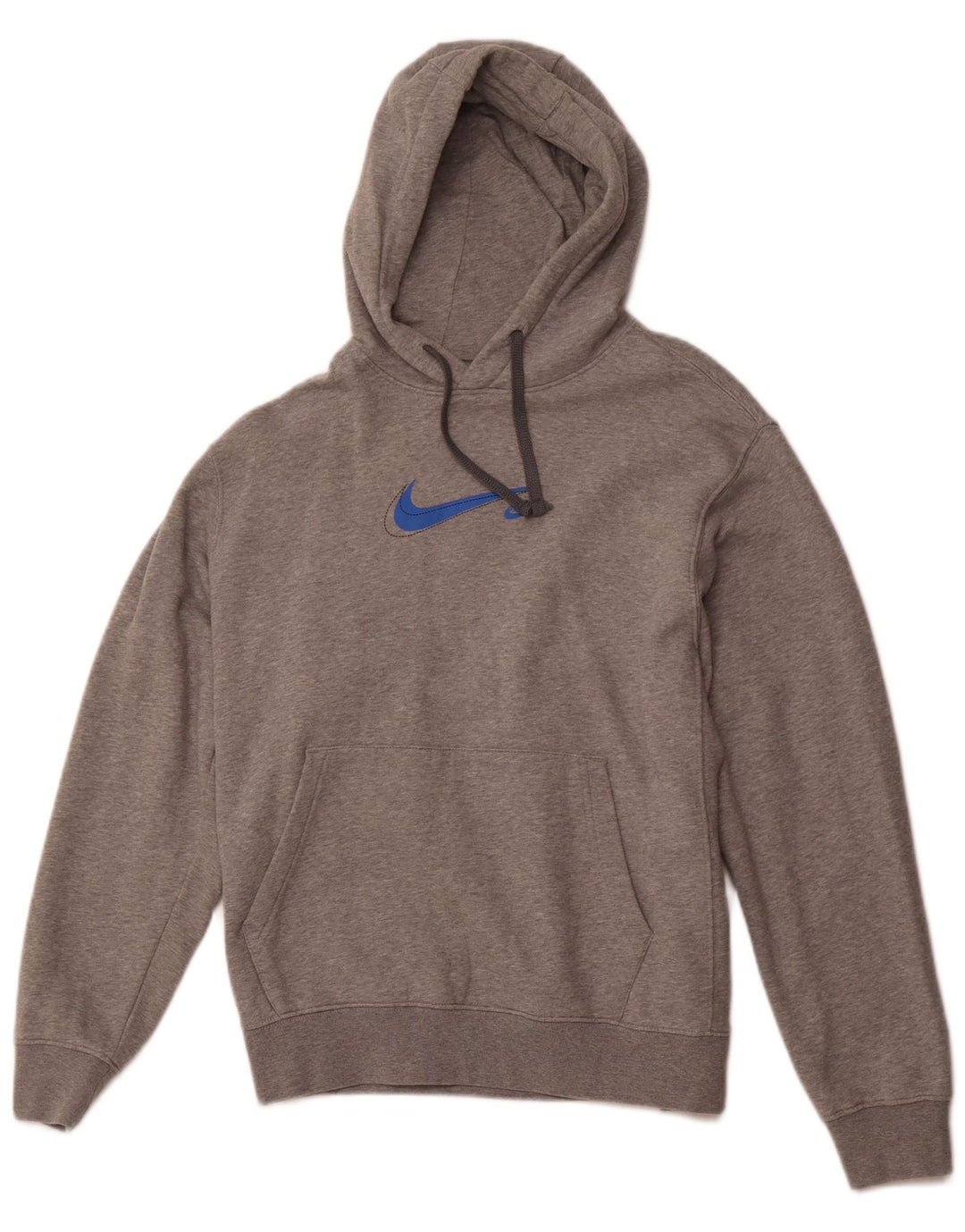 NIKE Felpa con cappuccio grafica da uomo in cotone grigio medio sportivo