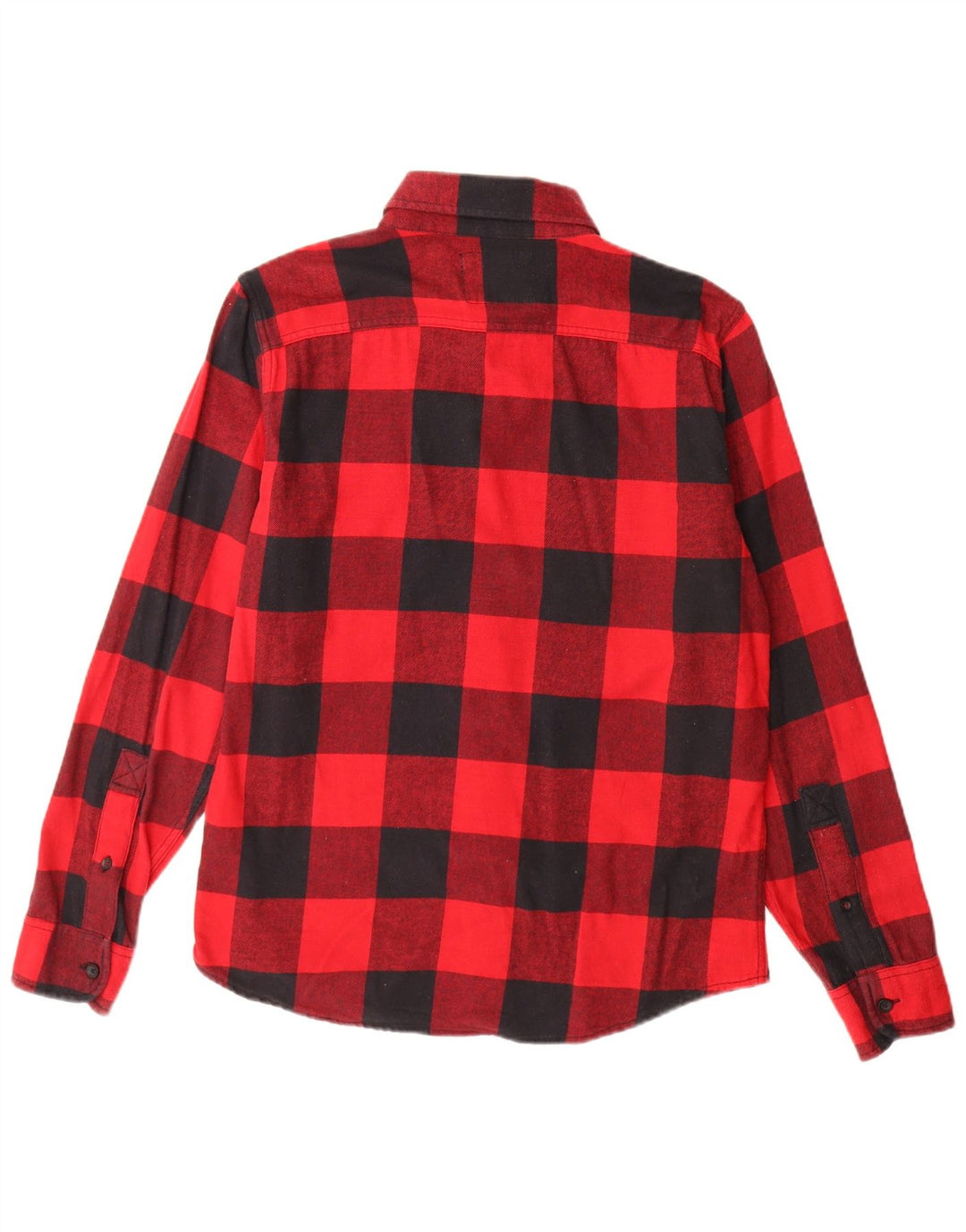 Camicia Hollister da uomo in flanella di cotone a quadretti rosso medio