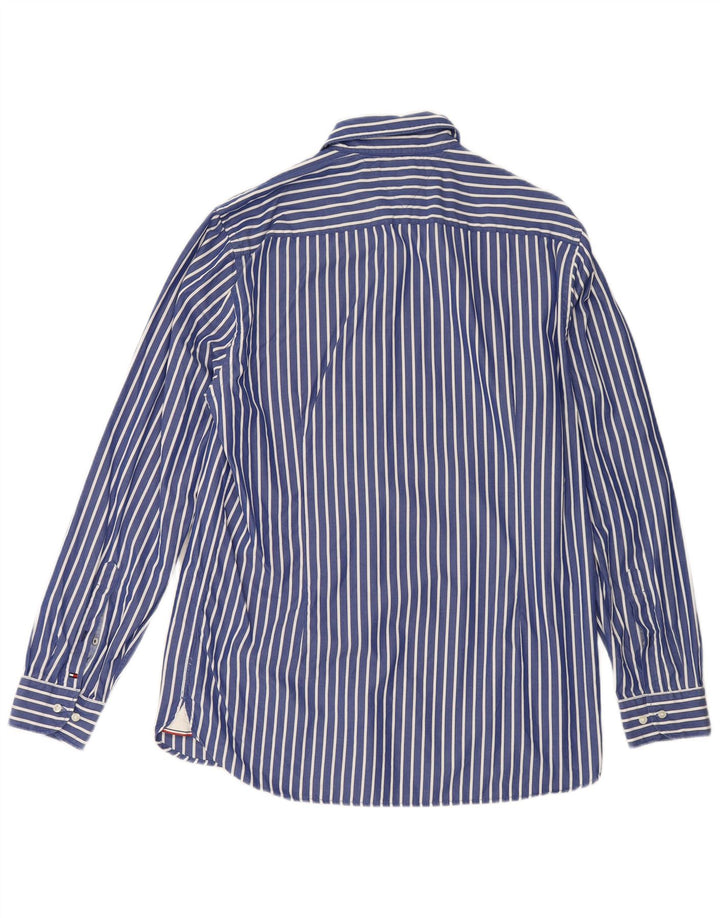 Camicia da uomo Tommy Hilfiger grande cotone a righe blu