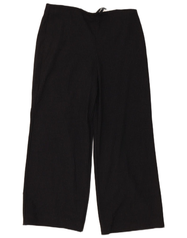 Pantaloni corti da donna Zara a gamba larga XS W25 L28 Poliestere a righe grigie