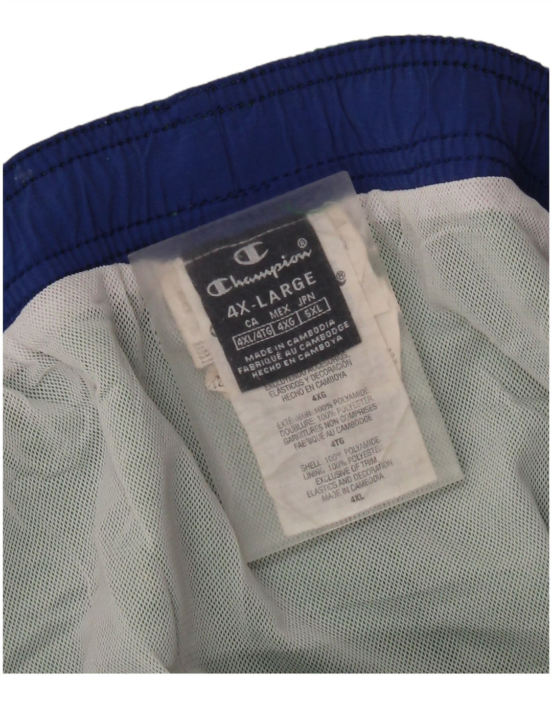 Pantaloncini da bagno da uomo Champion 4XL Verde Poliammide