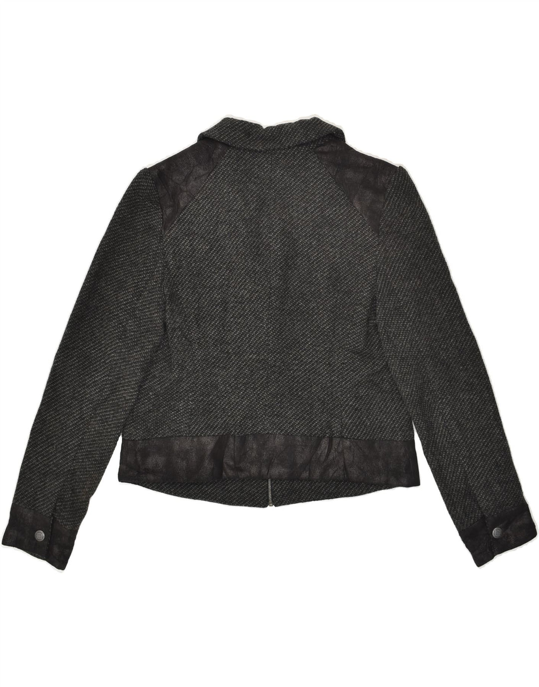 DKNY Womens Bomber Jacket UK 12 Medium Grey Polyester Vintage Dkny and Second-Hand Dkny from Messina Hembry 