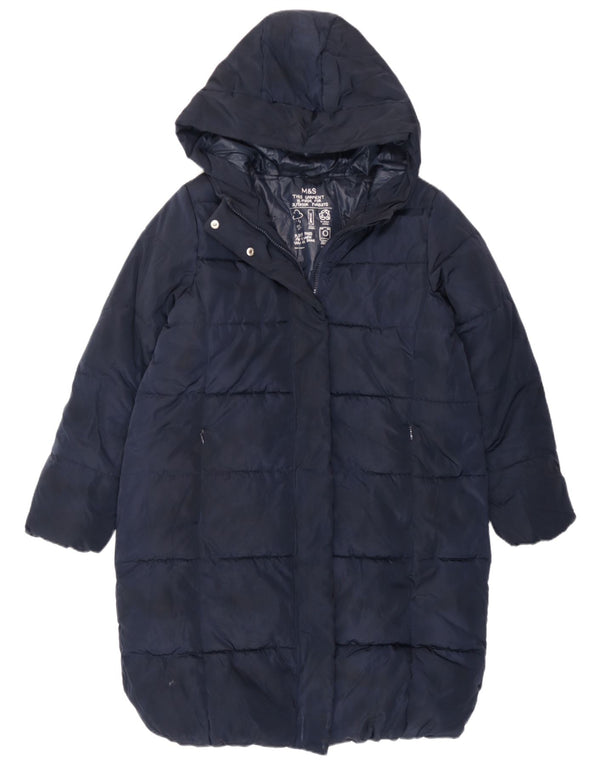 Cappotto imbottito con cappuccio Marks & Spencer per ragazze 11-12 anni in poliestere blu navy