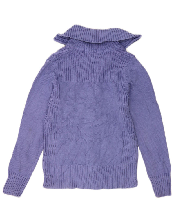 Maglione cardigan da donna Marks & Spencer UK 12 Cotone viola medio