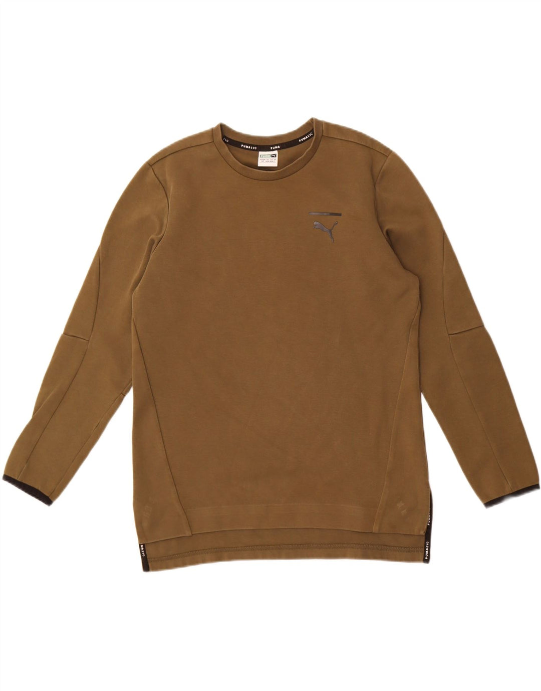 Felpa grafica da uomo Puma Maglione piccolo in cotone kaki