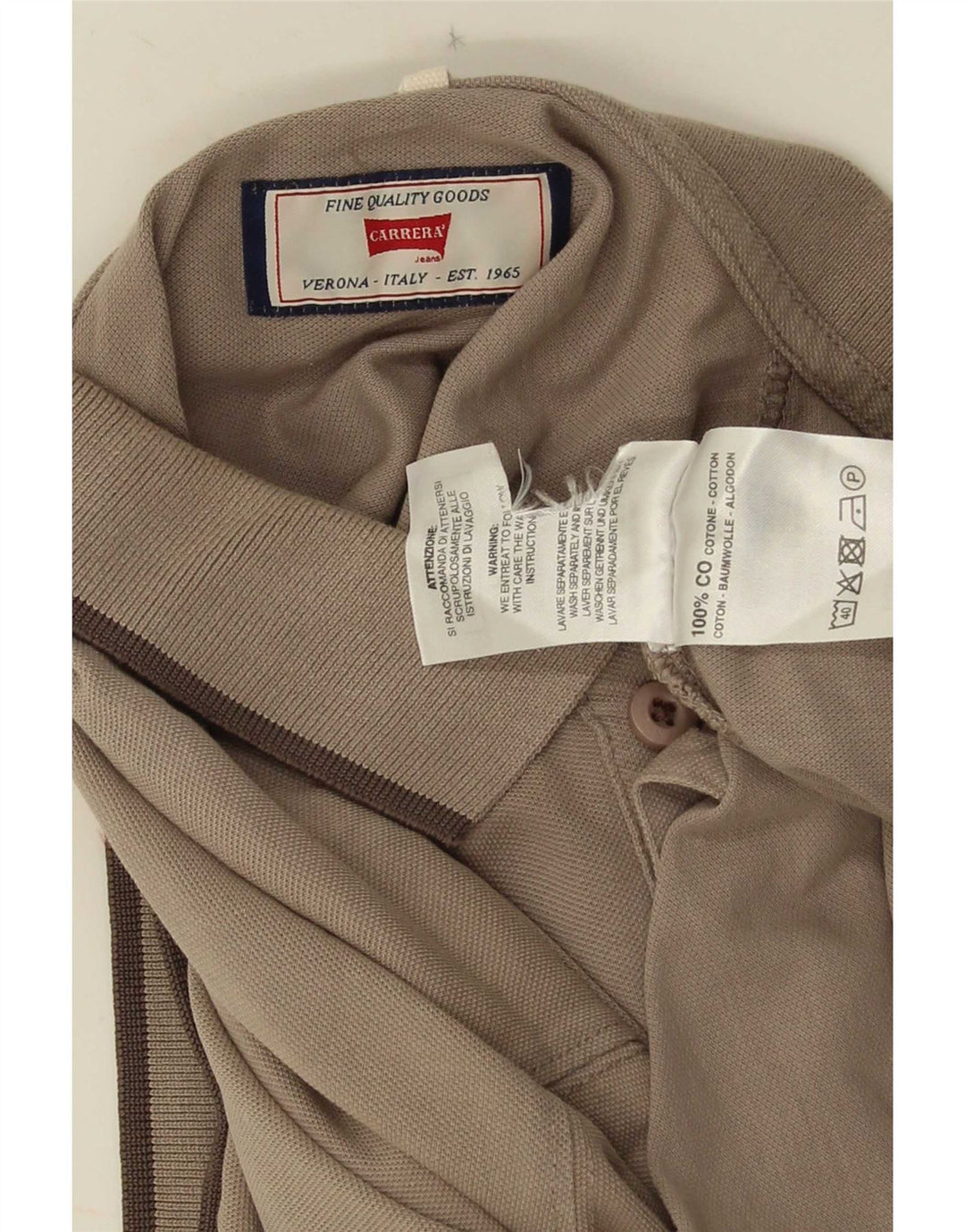 Polo Carrera da uomo XL in cotone marrone