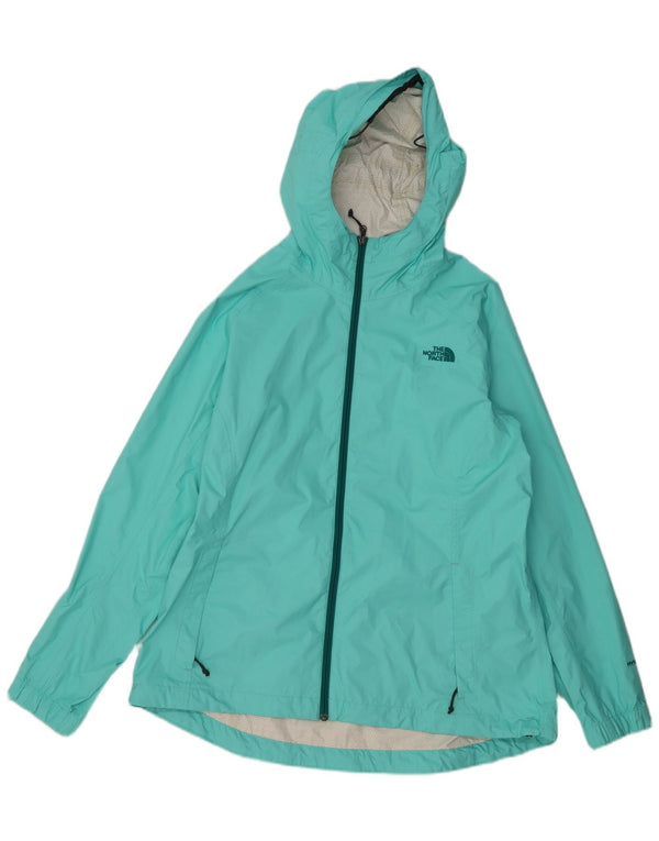 THE NORTH FACE Giacca antipioggia con cappuccio Hyvent da donna UK 18 XL Nylon turchese