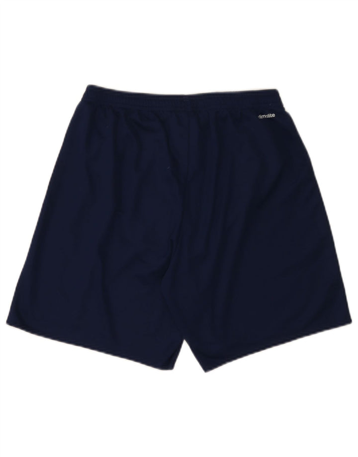 Pantaloncini sportivi Adidas Climalite da uomo medi in poliestere blu navy
