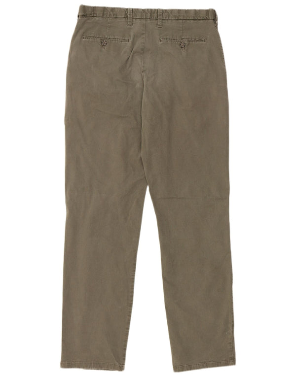 Pantaloni chino vestibilità regolare da uomo Marks & Spencer W34 L33 cotone kaki