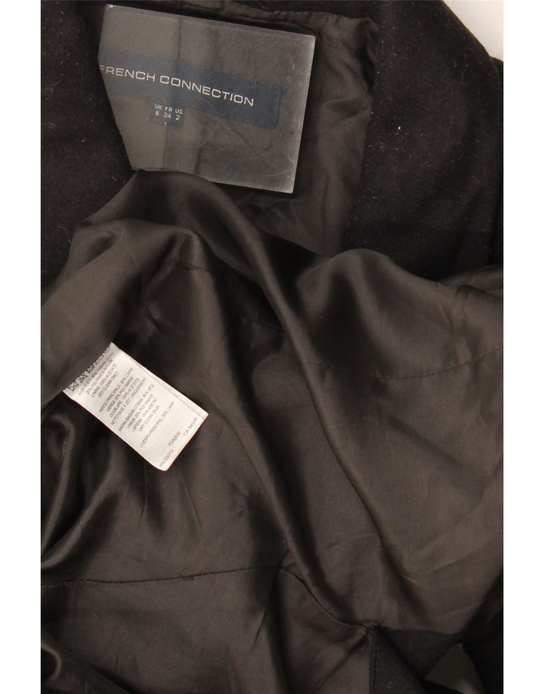 Giacca blazer lunga oversize da donna French Connection UK 6 XS Nera