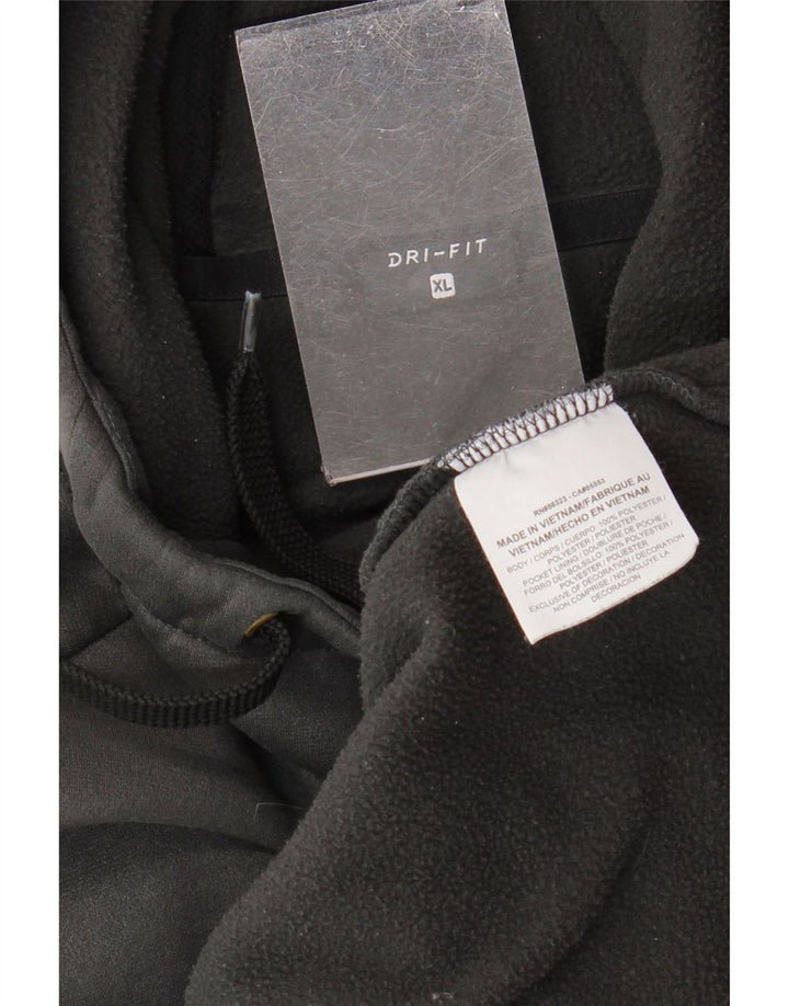 NIKE Felpa con cappuccio grafica Dri Fit da uomo XL Poliestere grigio