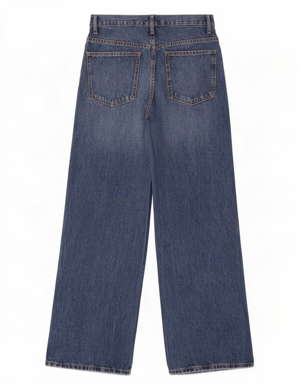 Jeans Zara da donna a gamba larga EU 36 XS W26 L32 Blu