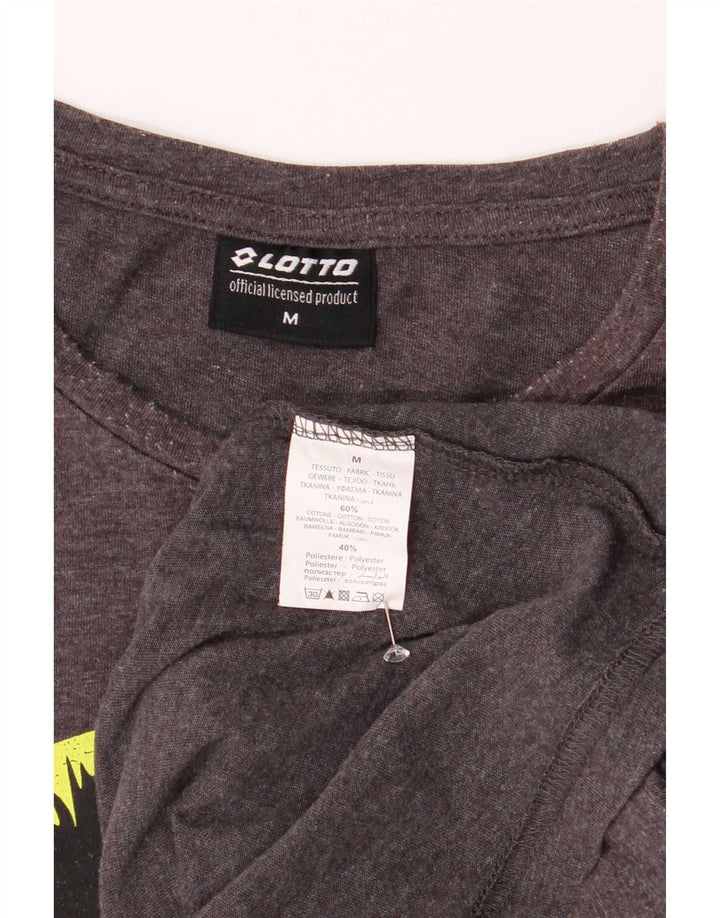 T-shirt grafica da uomo Lotto Top in cotone grigio medio