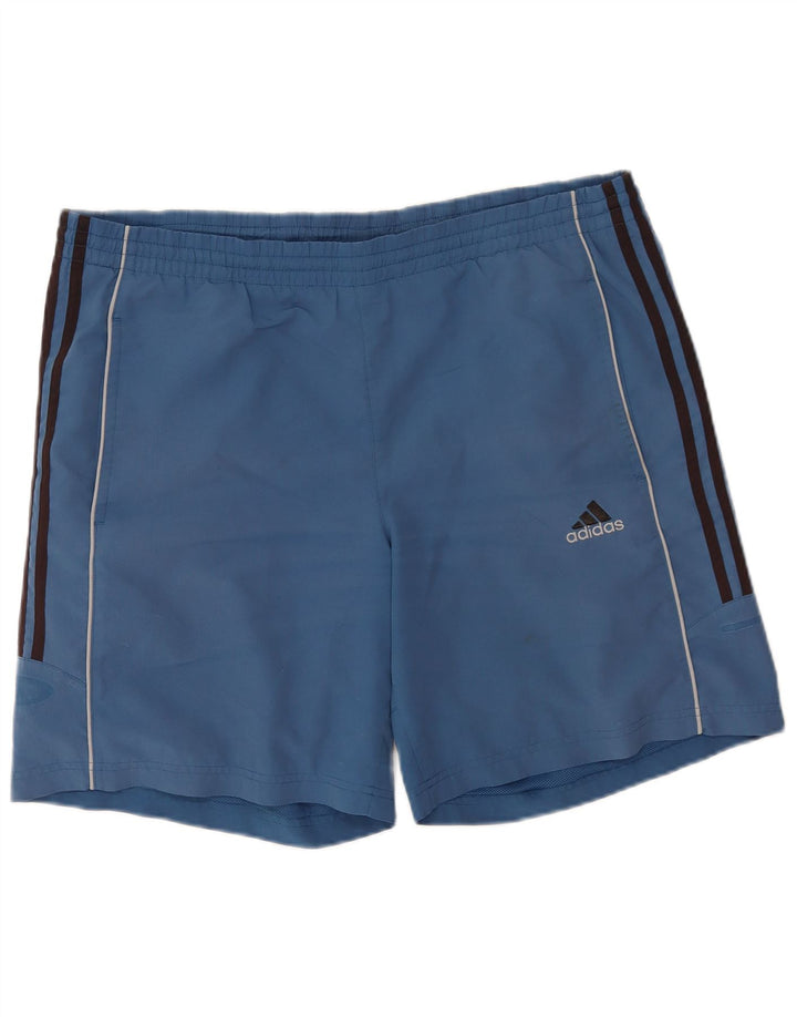 Pantaloncini sportivi Adidas da uomo grandi in poliestere blu