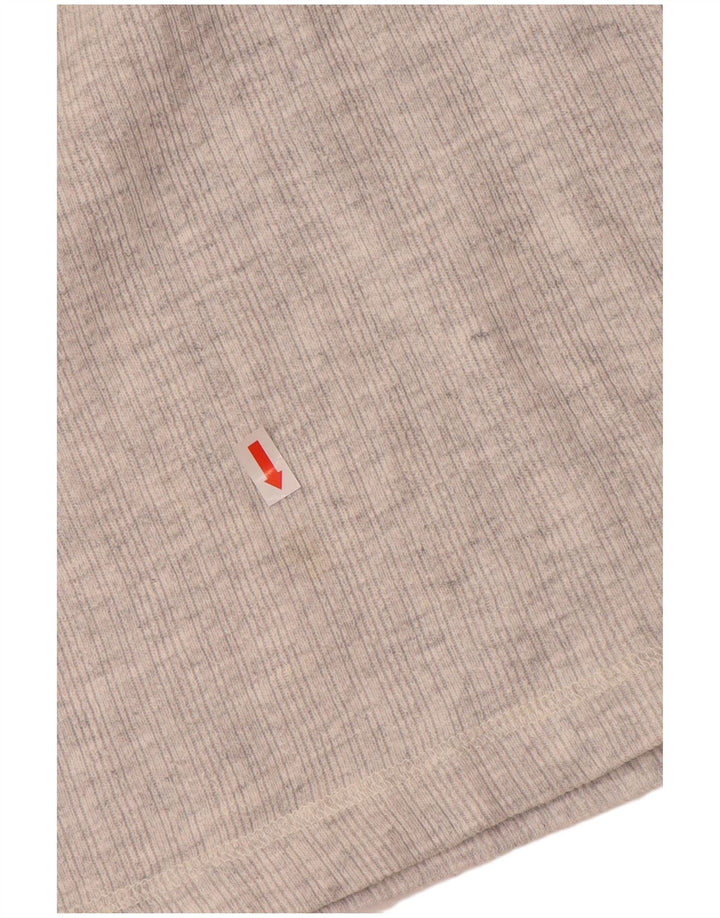 Maglione maglione con collo con zip da donna VINTAGE UK 18 XL Grigio