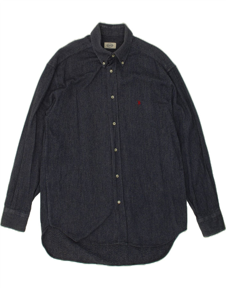 WAMPUM Mens Shirt Large Navy Blue Vintage Wampum and Second-Hand Wampum from Messina Hembry 