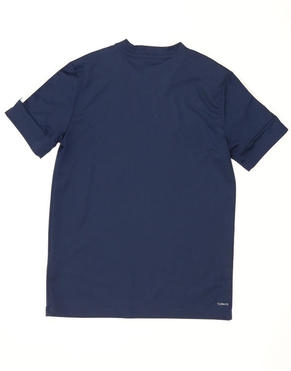 T-shirt grafica Adidas Climalite da ragazzo, 13-14 anni, grande, blu navy
