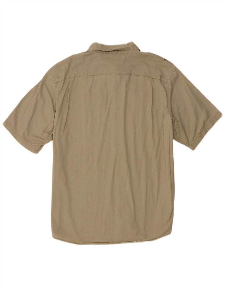 Camicia a maniche corte da uomo Wrangler XL in cotone kaki