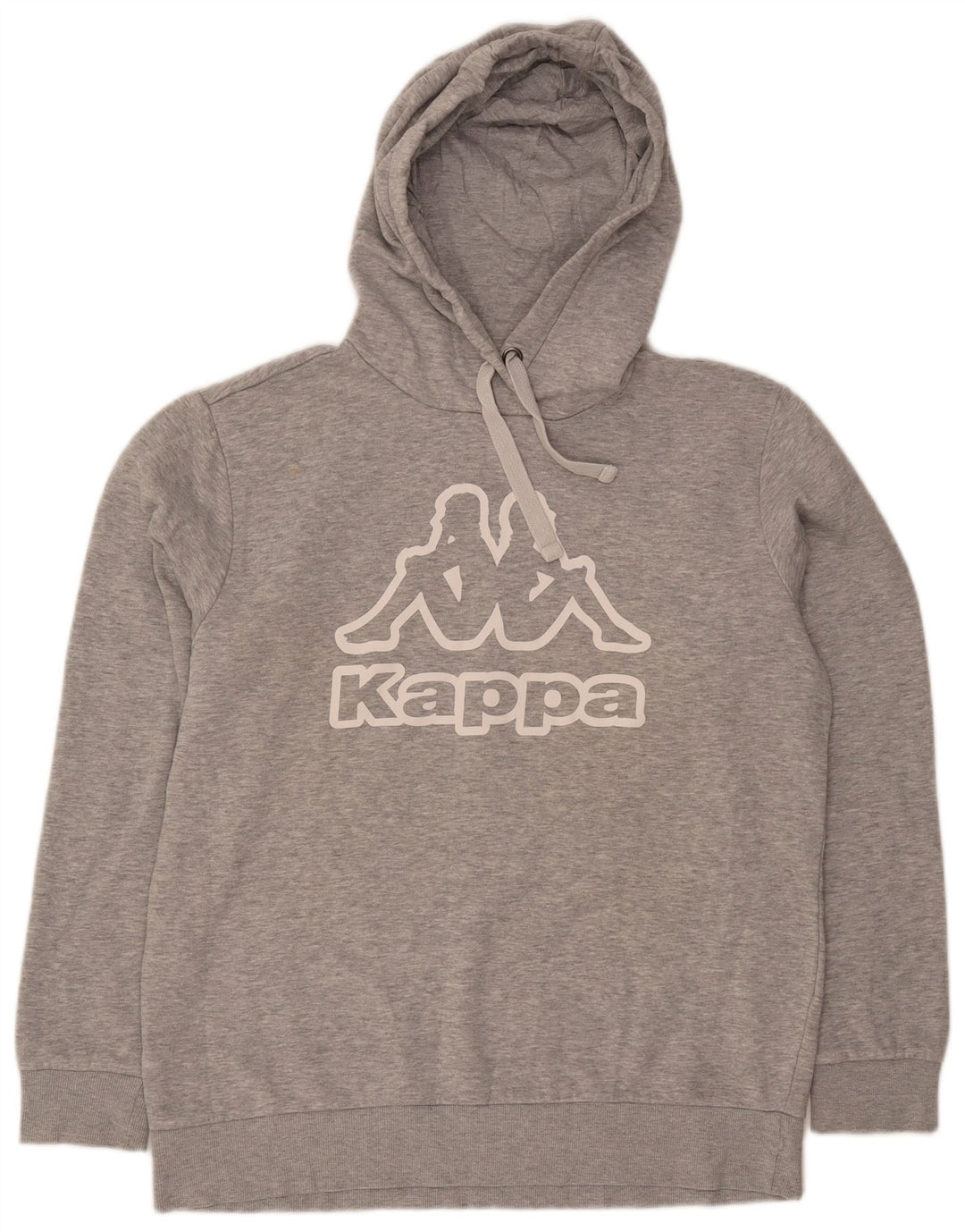 KAPPA Mens Graphic Hoodie Jumper Large Grey