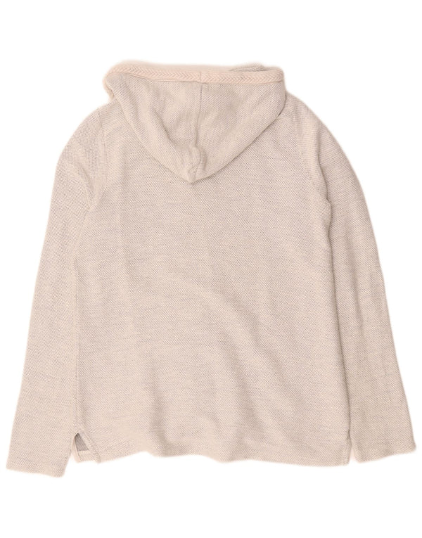 Maglione con cappuccio e zip da donna Fat Face UK 14 Grande cotone grigio