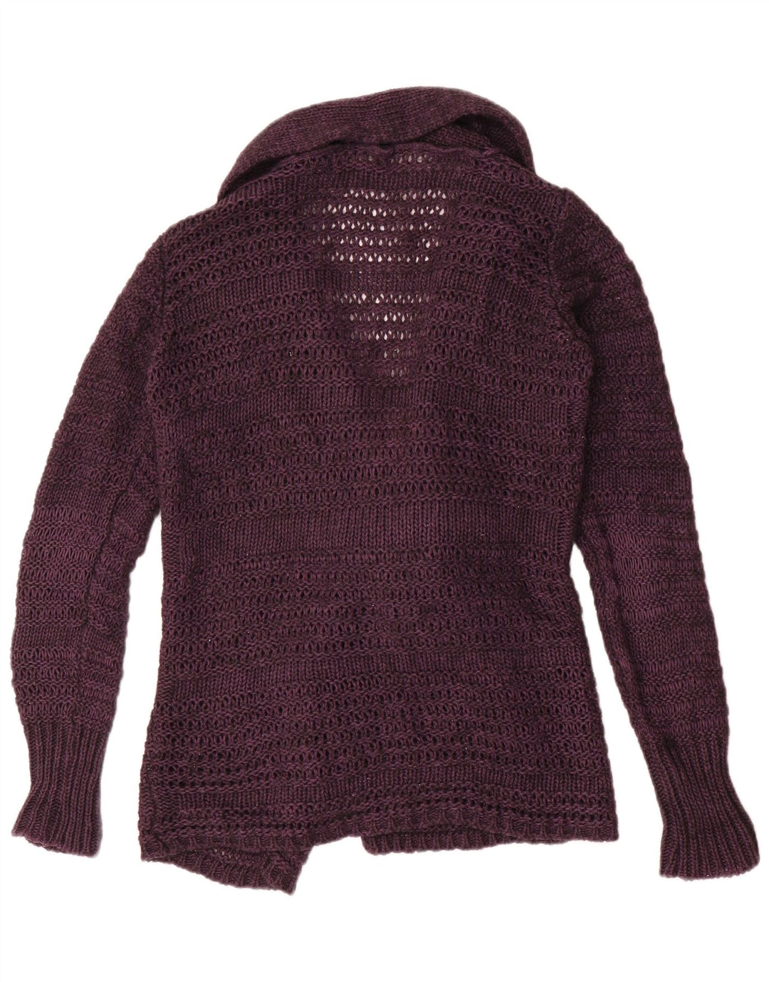 Maglione cardigan da donna Zara UK 14 Acrilico viola medio