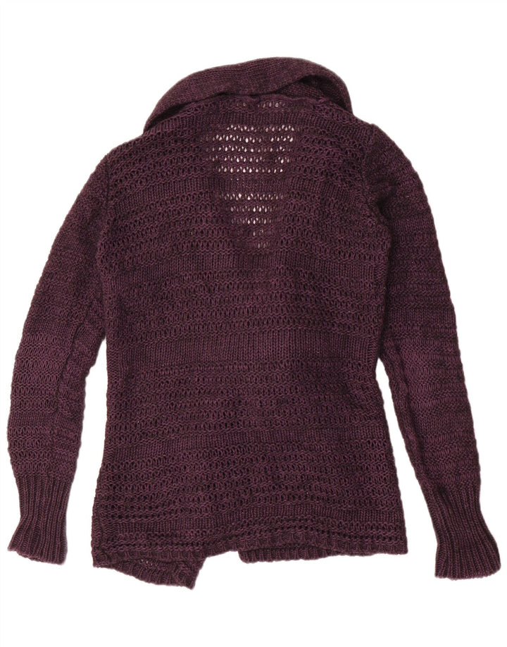 Maglione cardigan da donna Zara UK 14 Acrilico viola medio