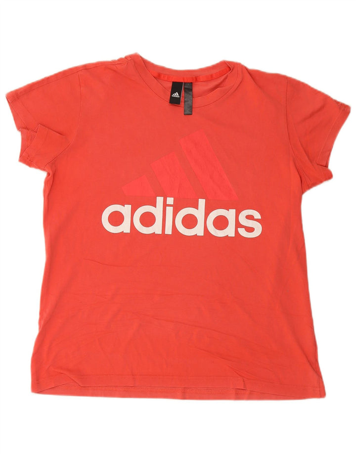 T-shirt grafica da donna ADIDAS Top UK 18 XL rosso cotone
