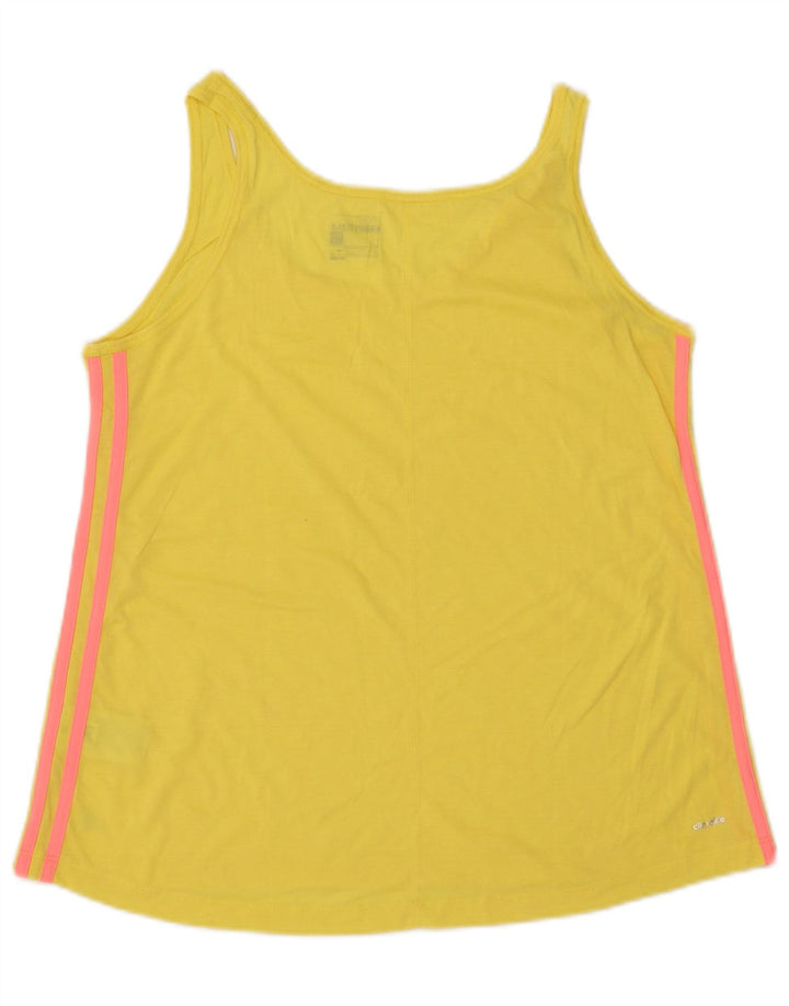 Canotta ADIDAS Climalite da donna UK 16/18 Large Giallo Poliestere