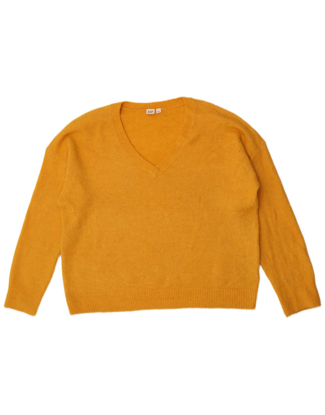 Gap Donna Maglione Oversize con Scollo a V UK 16 Grande Acrilico Giallo