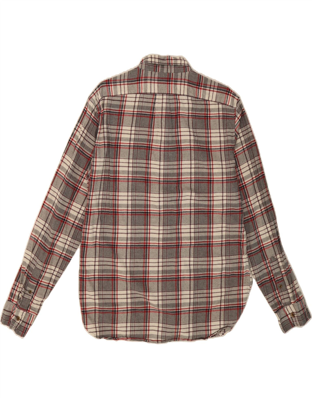J. CREW Mens Slim Flannel Shirt Large Grey Check Cotton Vintage J. Crew and Second-Hand J. Crew from Messina Hembry 