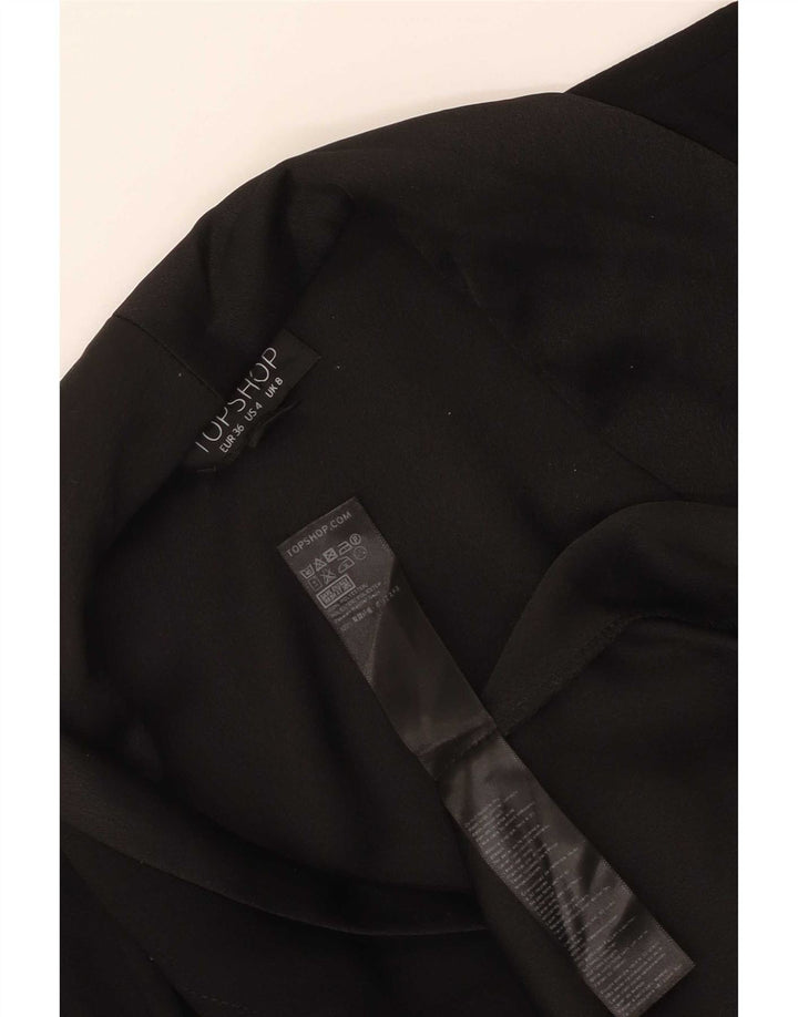 Abito avvolgente da donna Topshop UK 8 piccolo poliestere nero