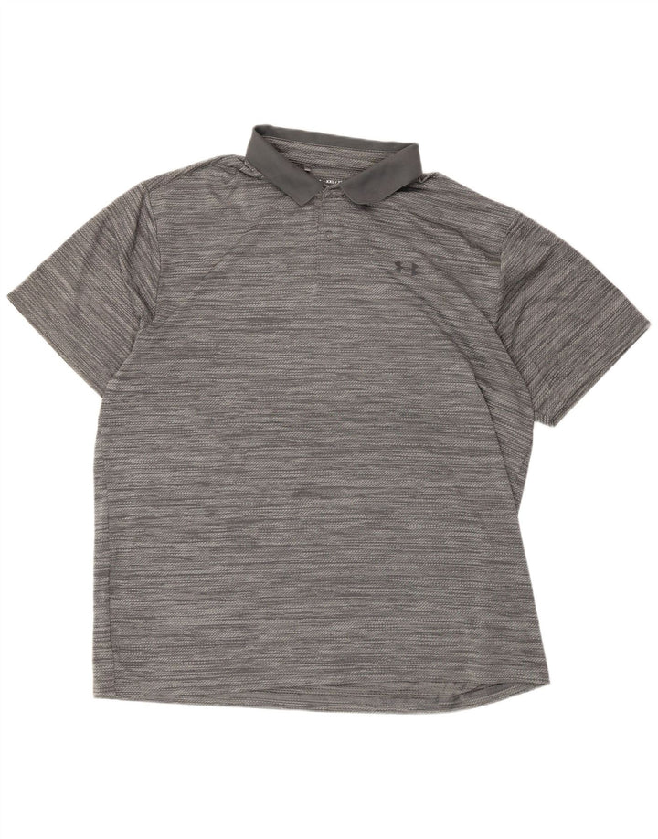 Polo da uomo Under Armour 2XL a righe grigie