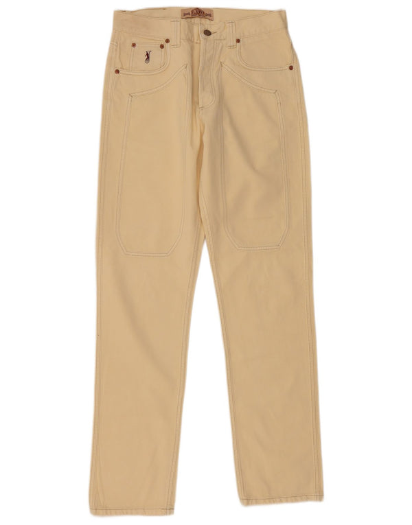 Pantaloni casual dritti da uomo Jeckerson W33 L32 in cotone beige