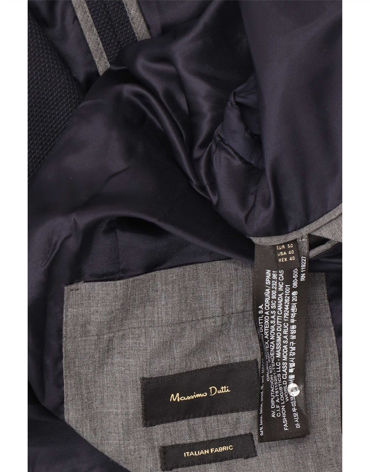 Giacca blazer da uomo a 2 bottoni Massimo Dutti EU 50 media lana blu navy