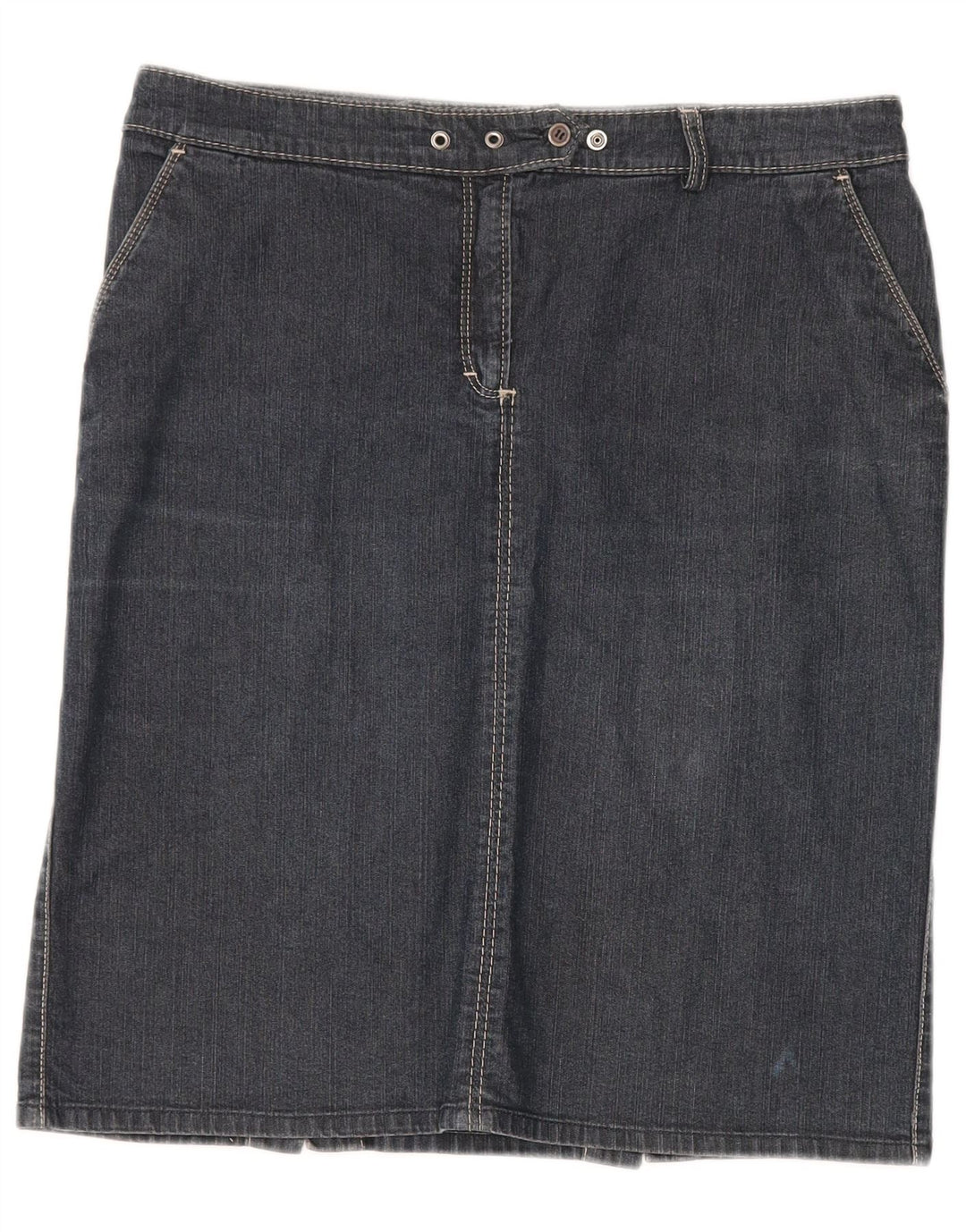 Gonna TRUSSARDI Donna Denim IT 46 Large W32 Blu Navy Cotone