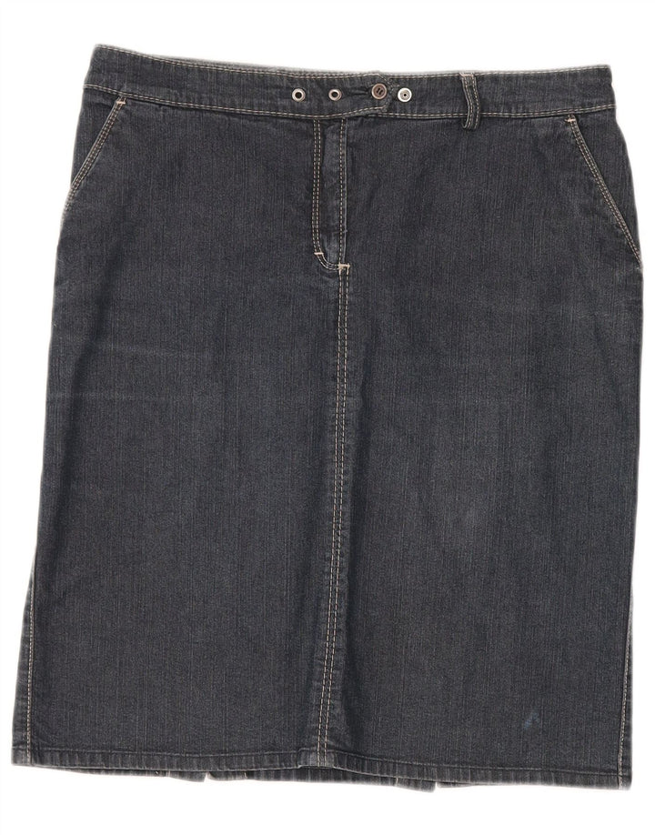 Gonna TRUSSARDI Donna Denim IT 46 Large W32 Blu Navy Cotone